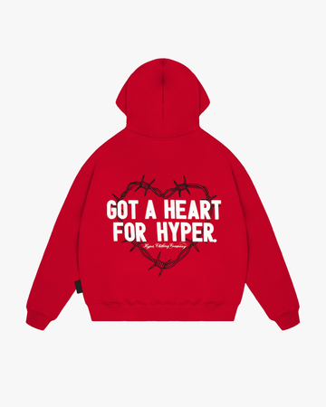 HYPER HEART RED HOODIE