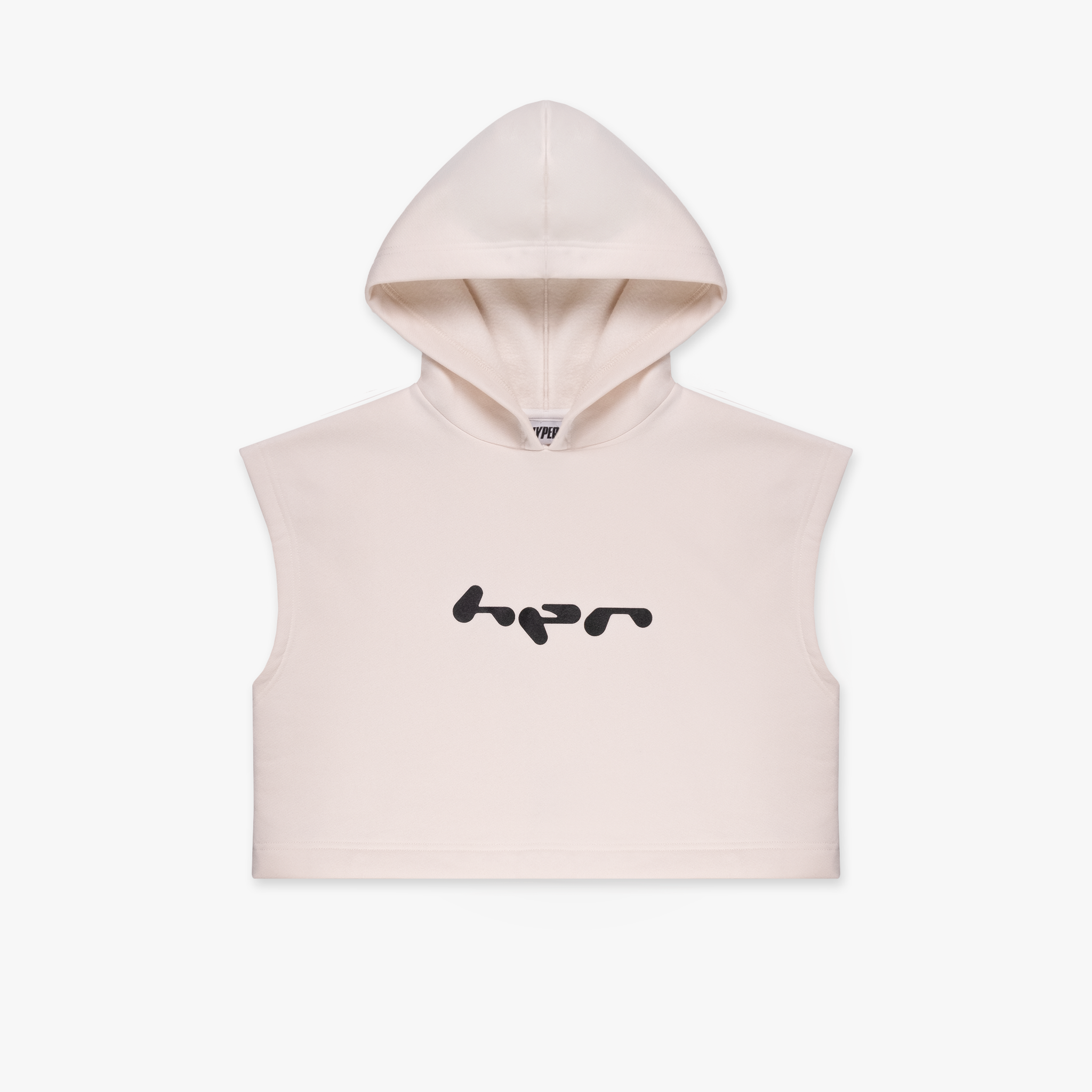 HYPER IVORY CROP HOODIE